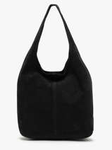 Schoudertassen Velvet Leder Milano Zwart velvet VE24062B