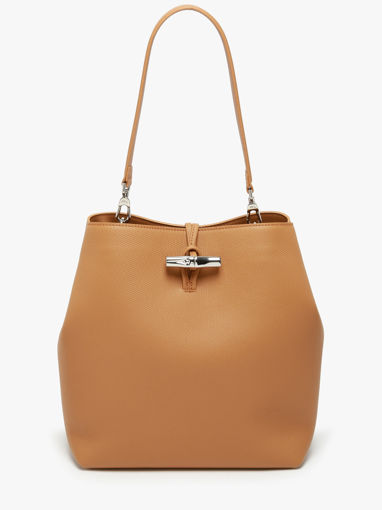 Longchamp Le roseau Schoudertas Bruin