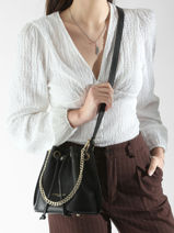 Bucket Bag Alba Double Leder Lancaster Zwart alba double 80-vue-porte