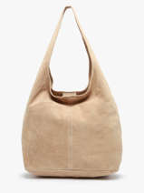 Schoudertassen Velvet Leder Milano Beige velvet VE24062B