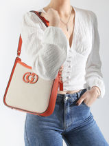 Schoudertassen Sebina Katoen Guess Oranje sebina AG952403-vue-porte