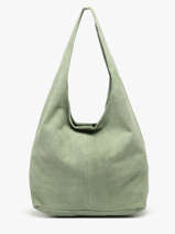 Schoudertassen Velvet Leder Milano Groen velvet VE24062B