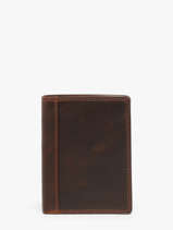 Chequehouder Met Portemonnee Leder Maverick Bruin the original MAVTO032