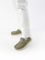 Mocassins Wally Coastline Jute Hey dude Beige men 40952-vue-porte