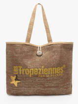 Schoudertassen Panama Papier Les tropeziennes Bruin panama TZ01