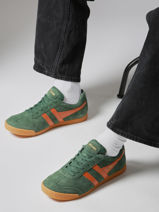 Sneakers Harrier Uit Leder Gola Groen men CMA192-vue-porte