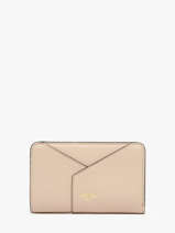 Portefeuille Leder Lancel Beige enveloppe A13710