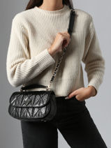 Cross Body Tas Aldina Guess Zwart aldina GG966320-vue-porte