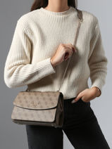 Cross Body Tas Calista Guess Bruin calista SG733421-vue-porte