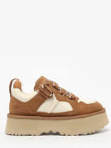 Sneakers Met Platformzool Uit Leder Ugg Beige women 1171541