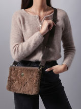 Cross Body Tas Doudou Le voyage en panier Bruin doudou AHP253-vue-porte