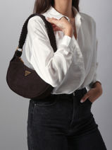 Cross Body Tas Amita Leder Guess Zwart amita SB953972-vue-porte