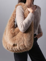 Schoudertas Doudou Bont Le voyage en panier Bruin doudou AHP262-vue-porte