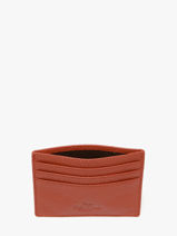 Kaarthouder Leder Yves renard Oranje foulonne 232-vue-porte