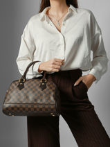 Preloved Louis Vuitton Handtas Duomo Damier Louis vuitton Bruin second life 1553854-vue-porte