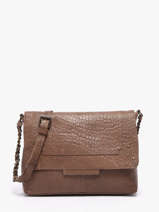 Cross Body Tas Felizia Leder Pieces Bruin felizia 17116819