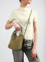 Cross Body Tas Vintage Leder Mila louise Beige vintage 23059V-vue-porte