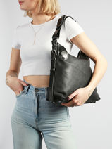 Schoudertas Vintage Leder Paul marius Zwart vintage ELLIOTHB-vue-porte