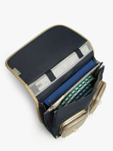 Boekentas Op Wieltjes 2 Compartimenten Cameleon Blauw vintage fantasy PBVGCR38-vue-porte