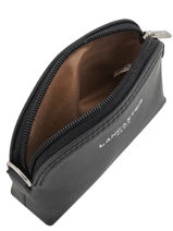 Portemonnee Lancaster Zwart smooth 1-vue-porte