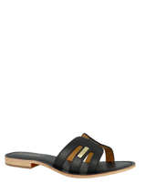 Slippers Damia Uit Leder Les tropeziennes Zwart women DAMIA