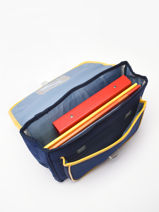 Boekentas 1 Compartiment Caramel et cie Blauw fier 20-63111-vue-porte