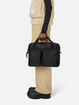 Texel Tech Bag - Laptoptas Rains Zwart travel 14250-vue-porte