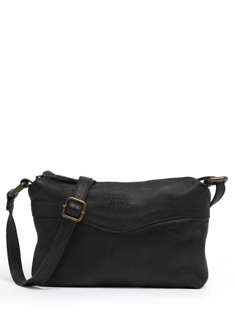 Cross Body Tas Cow Leder Basilic pepper Zwart cow BCOW68