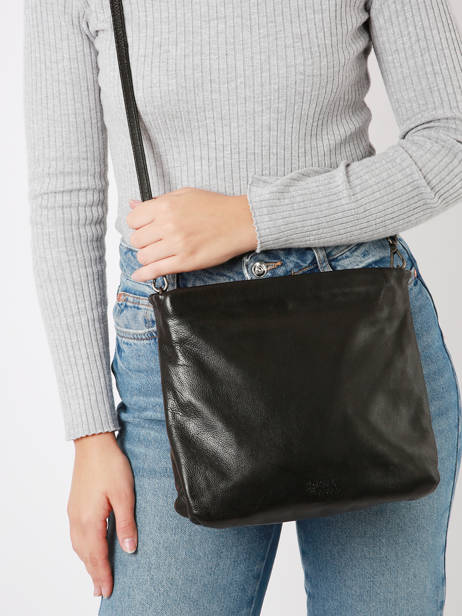 Cross Body Tas Smart Leder Basilic pepper Zwart smart BSMA09 ander zicht 1
