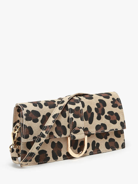 Schoudertas Velvet Leopardo Leder Milano Veelkleurig velvet leopardo VL24066 ander zicht 2
