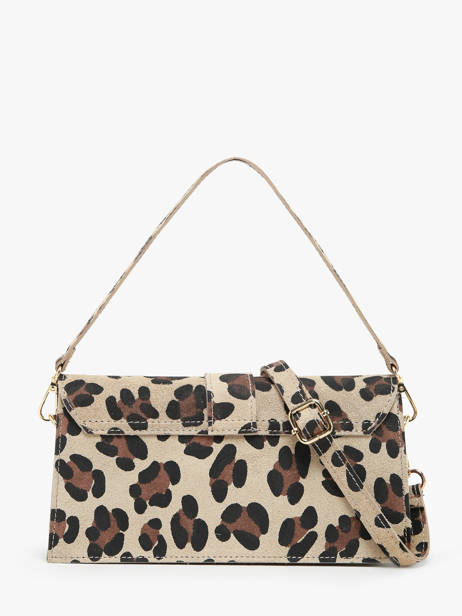 Schoudertas Velvet Leopardo Leder Milano Veelkleurig velvet leopardo VL24066 ander zicht 4