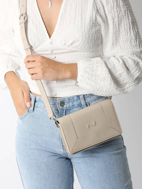 Cross Body Tas Maastricht Leder Nathan baume Beige mondrian 4 ander zicht 1