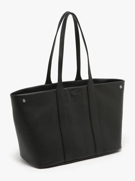 Schoudertassen City Court Leder Lacoste Zwart city court NF4633IE ander zicht 2