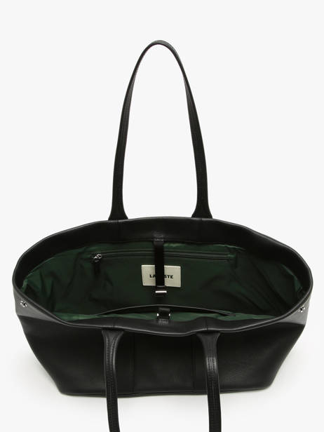 Schoudertassen City Court Leder Lacoste Zwart city court NF4633IE ander zicht 3