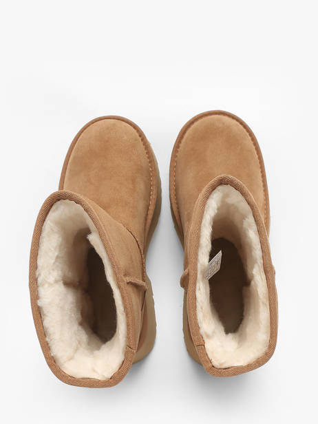 Laarzen Met Hak Classic Short New Height Uit Leder Ugg Beige women 1158310 ander zicht 4