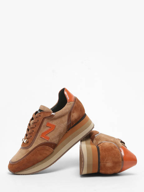 Sneakers Uit Leder Nathan baume Bruin women 242S2603 ander zicht 3