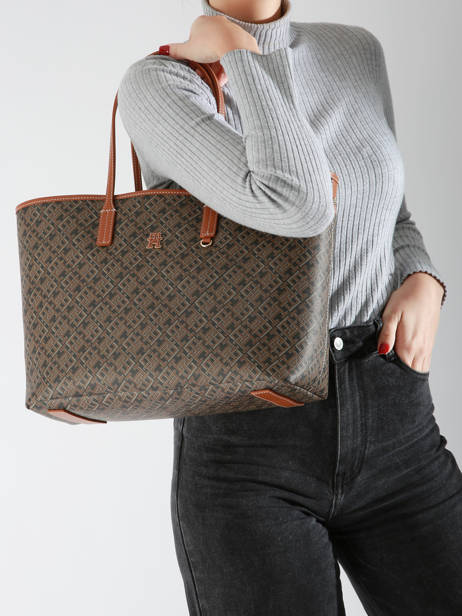 Schoudertassen Th Monoplay Tommy hilfiger Bruin th monoplay AW16441 ander zicht 1