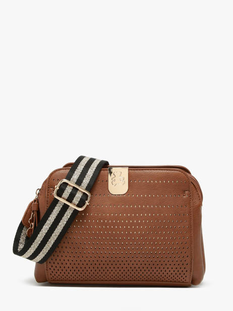 Cross Body Tas Ajoure Lulu castagnette Bruin ajoure WINSTON