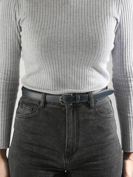 Riem Petit prix cuir Blauw belt 21-35283 ander zicht 1