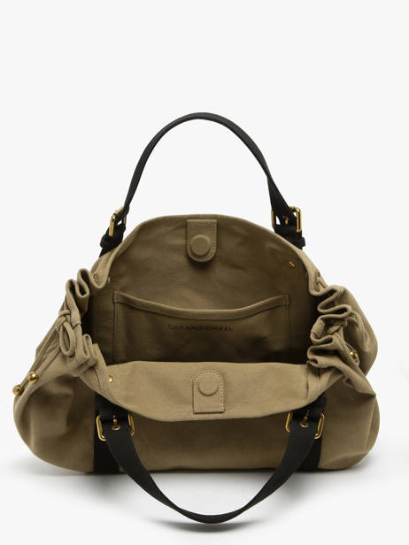 Schoudertassen Canvas Katoen Gerard darel Groen canvas DBS01450 ander zicht 3