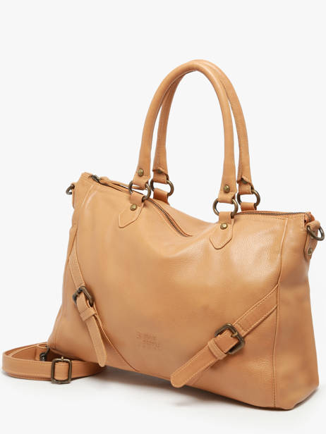 Schoudertassen Strappy Leder Basilic pepper Bruin strappy BSTR03 ander zicht 2