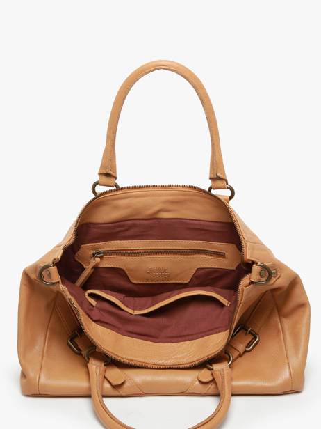 Schoudertassen Strappy Leder Basilic pepper Bruin strappy BSTR03 ander zicht 3