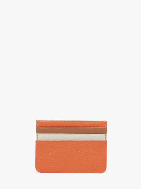 Kaarthouder Leder Crinkles Oranje caviar 14320C ander zicht 2