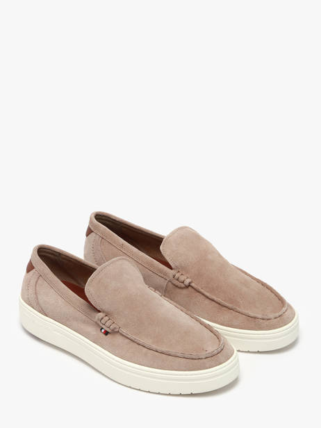 Mocassins Uit Leder Tommy hilfiger Beige men 5354AFE ander zicht 1