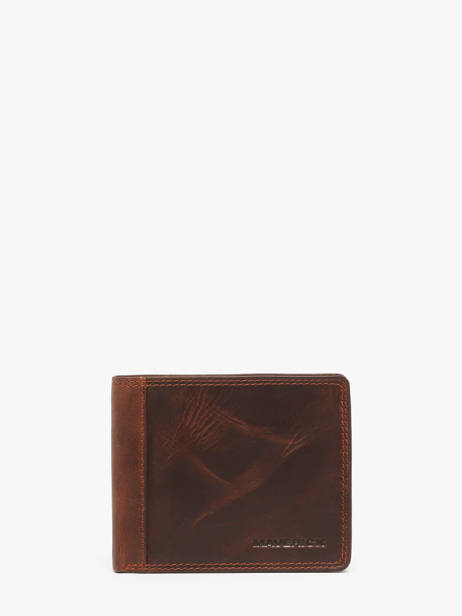 Chequehouder Met Portemonnee Leder Maverick Bruin the original MAVTO003