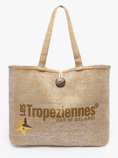 Schoudertassen Panama Papier Les tropeziennes Beige panama TZ01