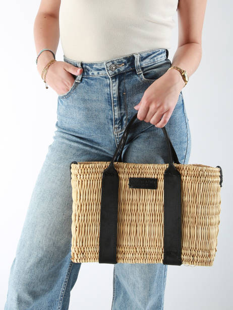 Handtassen Estival Stro Le voyage en panier Zwart estival PM779 ander zicht 1