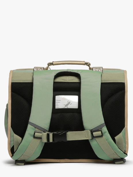 Boekentas Voor Kinderen 2 Compartimenten Cameleon Groen vintage fantasy CA38 ander zicht 4