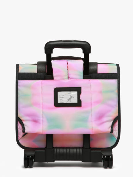 Boekentas Op Wieltjes Kinderen 2 Compartimenten Cameleon Roze vintage fantasy CR38 ander zicht 5