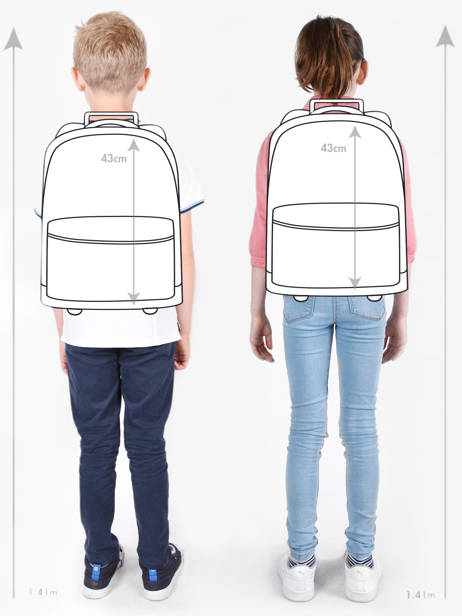 Rugzak Op Wieltjes 2 Compartimenten Tann's Blauw les fantaisies f 73321 ander zicht 1